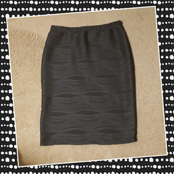 Ashley Blue XL Black Pencil Skirt - Picture 2 of 5